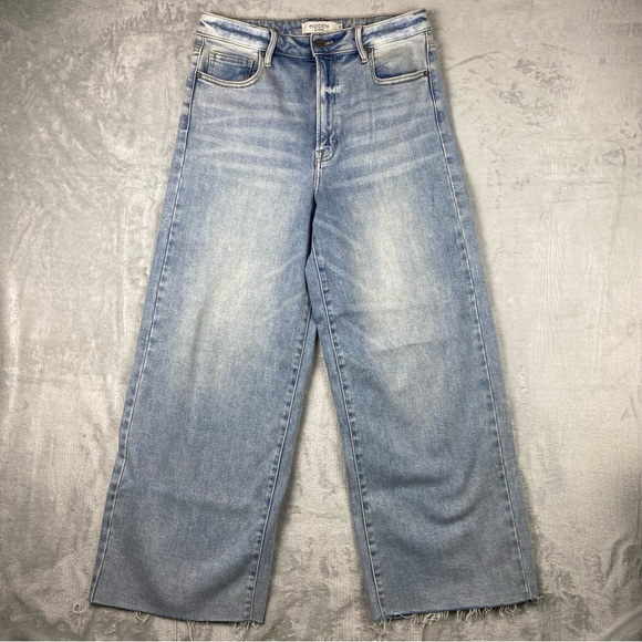 Hidden Denim - Hidden Jeans Women's 30 Light Blue Nori High Waist Cropped Wide Leg